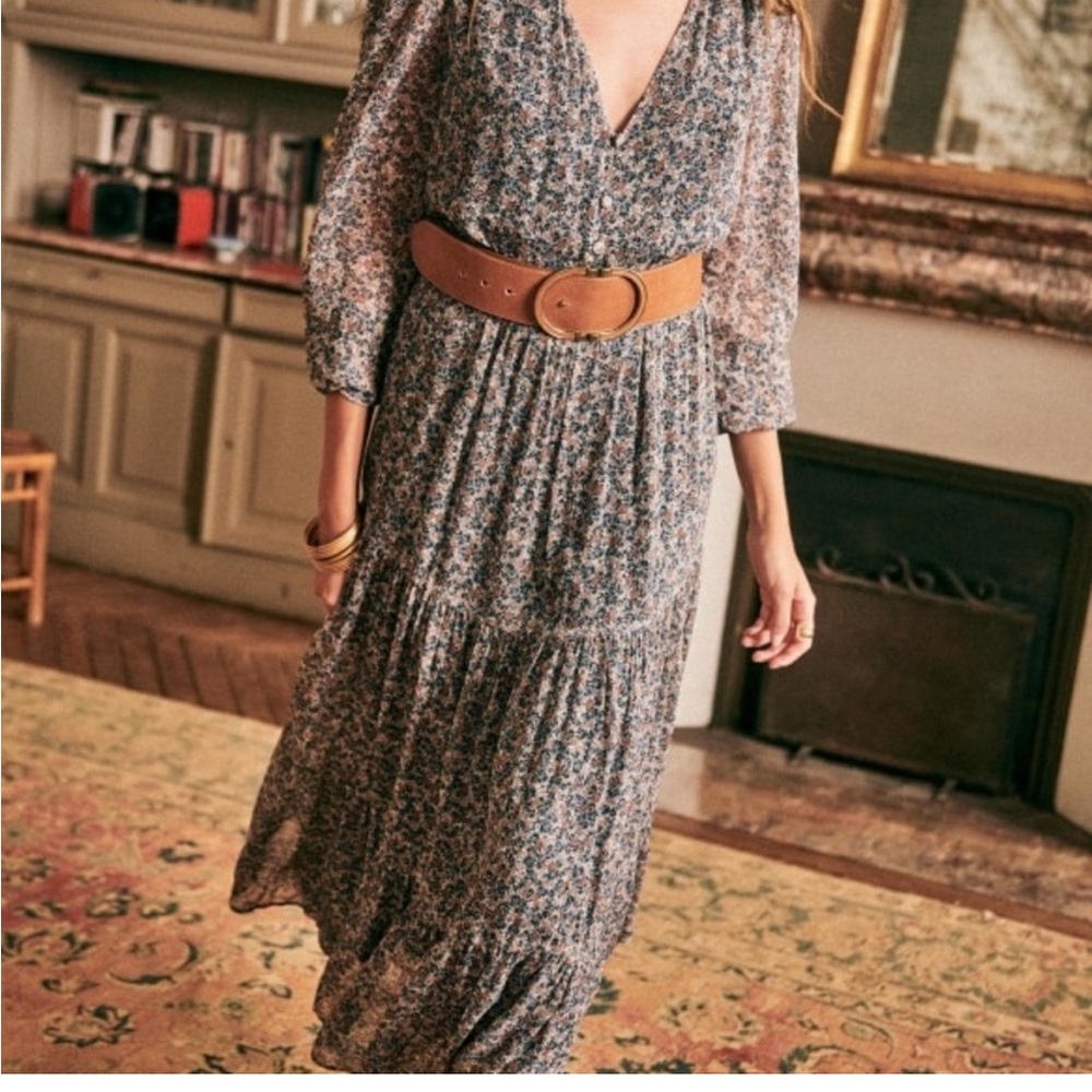 Sezane Alana Dress Blooming Blue 36, US 4